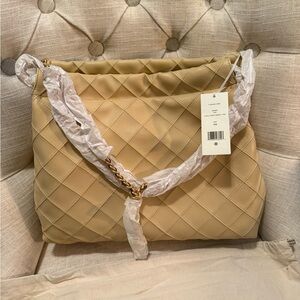 Tory Burch Fleming Hobo in Vanilla Cream